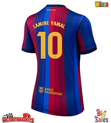 Barcelona Lamine Yamal #10 Replica Home Stadium Shirt for Women 2026-27 Short Sleeve